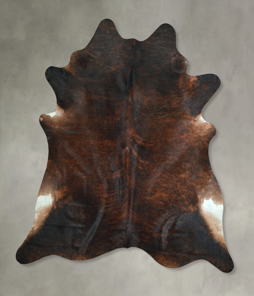 Dark Brindle XX-Large Brazilian Cowhide Rug 7'10"H x 7'5"W #A48546 by Hudson Hides