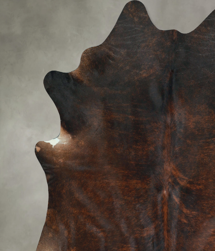 Dark Brindle XX-Large Brazilian Cowhide Rug 7'10"H x 7'5"W #A48546 by Hudson Hides