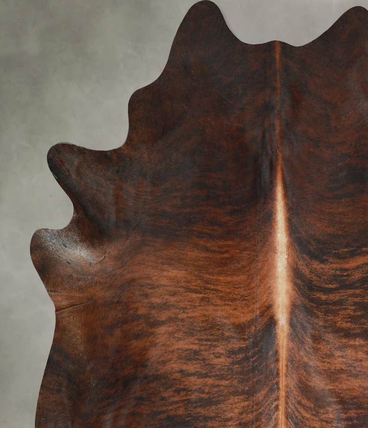 Dark Brindle XX-Large Brazilian Cowhide Rug 8'0"H x 7'1"W #A48547 by Hudson Hides