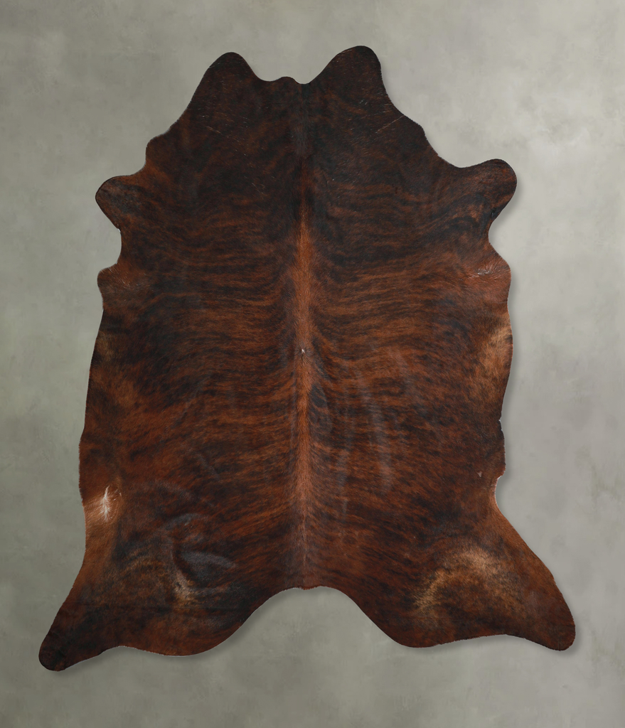 Dark Brindle XX-Large Brazilian Cowhide Rug 8'1"H x 7'3"W #A48548 by Hudson Hides