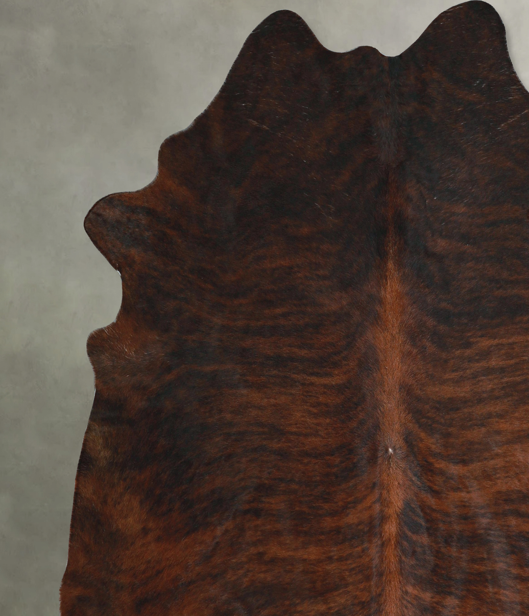 Dark Brindle XX-Large Brazilian Cowhide Rug 8'1"H x 7'3"W #A48548 by H