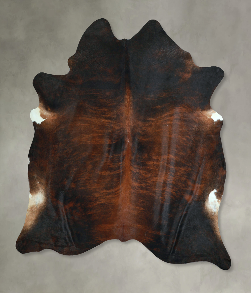 Dark Brindle XX-Large Brazilian Cowhide Rug 7'10"H x 7'4"W #A48552 by Hudson Hides