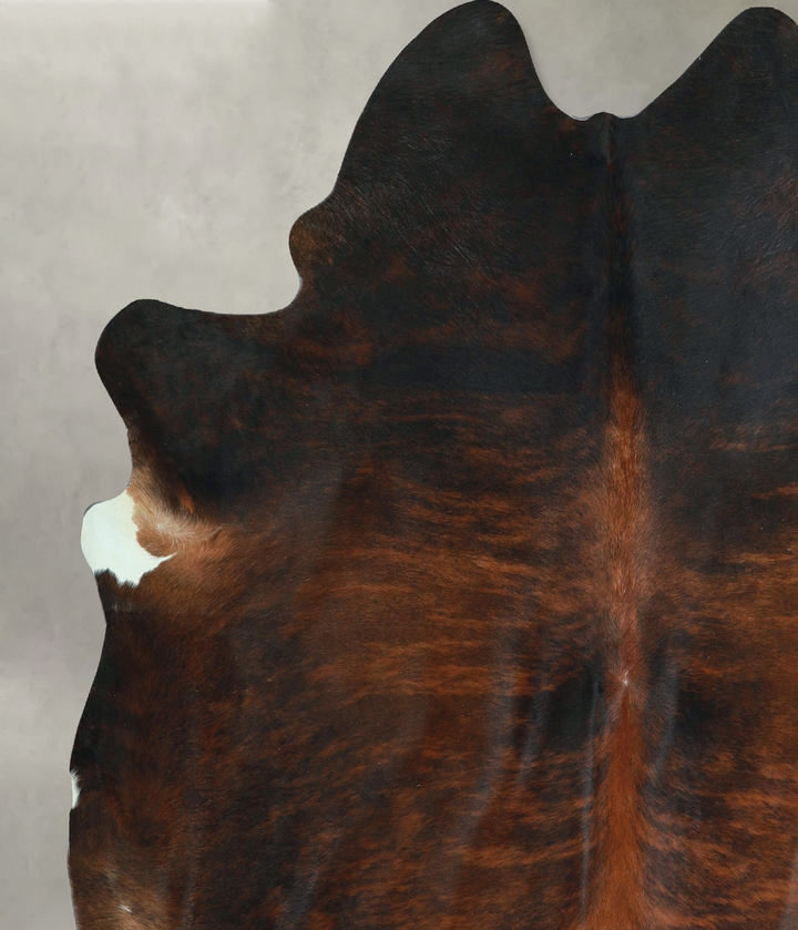 Dark Brindle XX-Large Brazilian Cowhide Rug 7'10"H x 7'4"W #A48552 by Hudson Hides