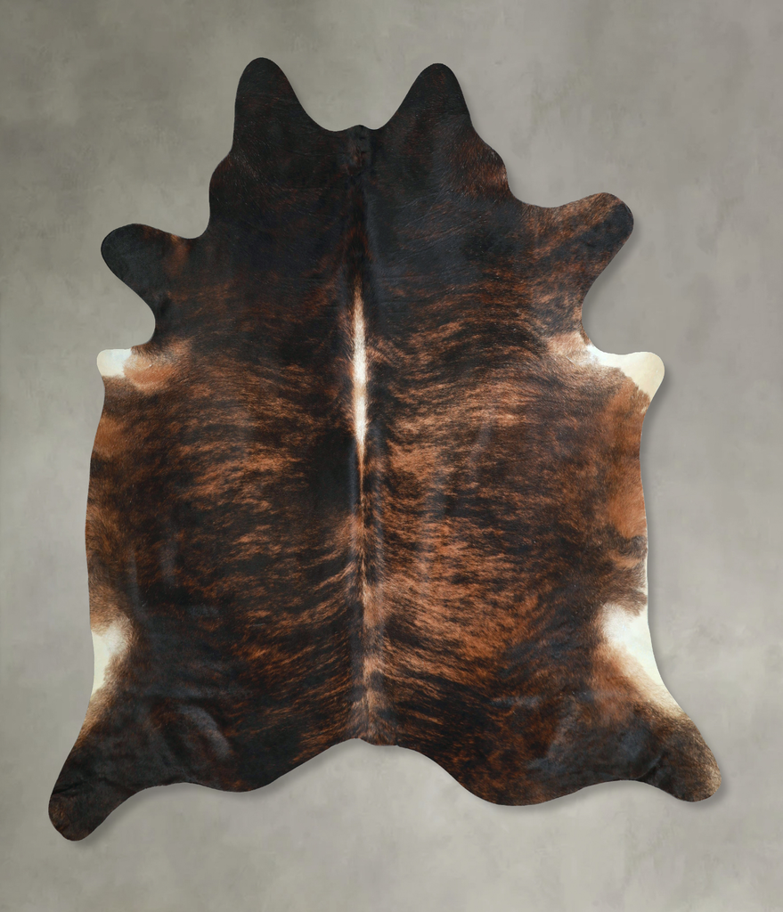 Dark Brindle XX-Large Brazilian Cowhide Rug 7'11"H x 7'10"W #A48554 by Hudson Hides