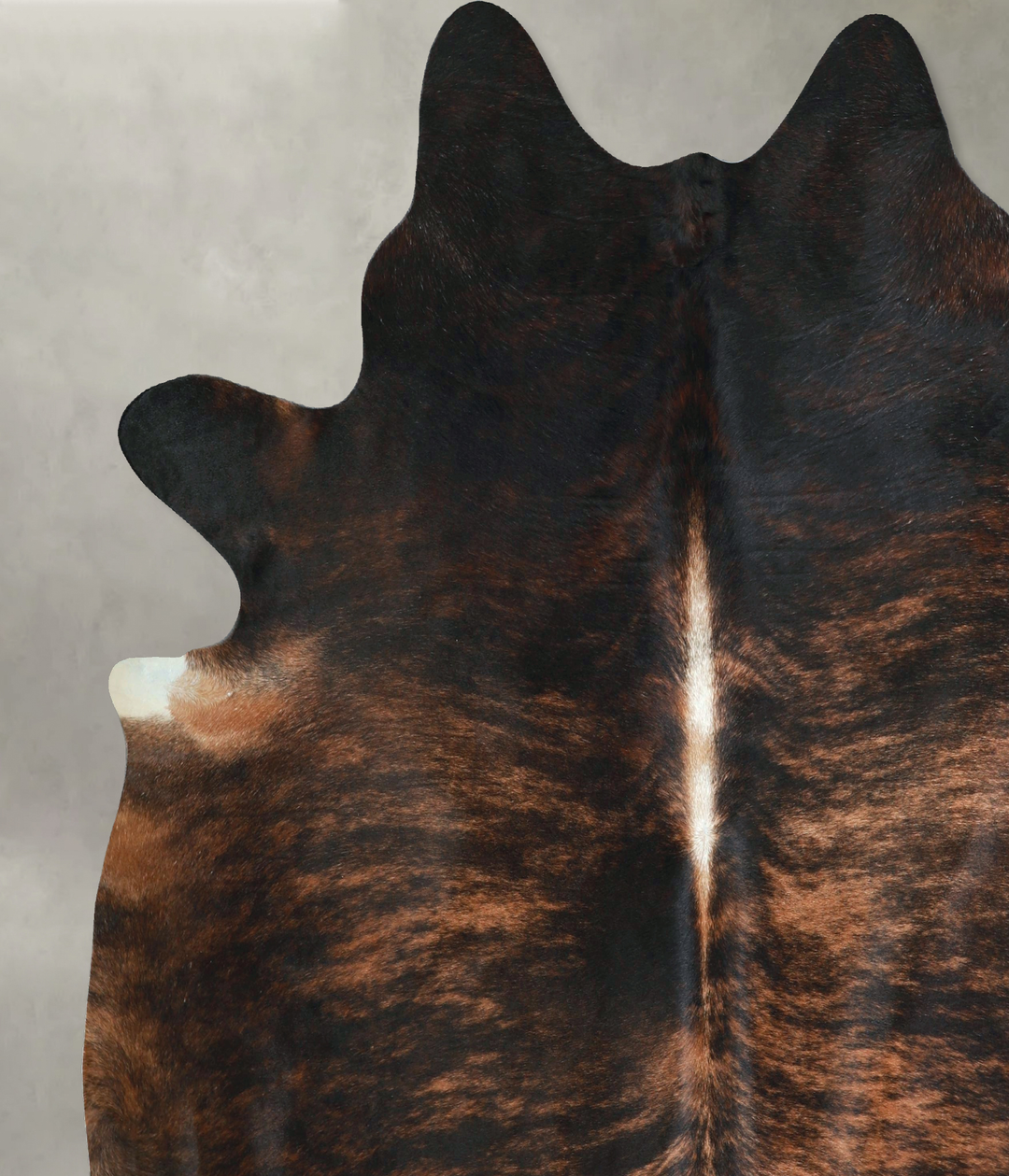 Dark Brindle XX-Large Brazilian Cowhide Rug 7'11"H x 7'10"W #A48554 by