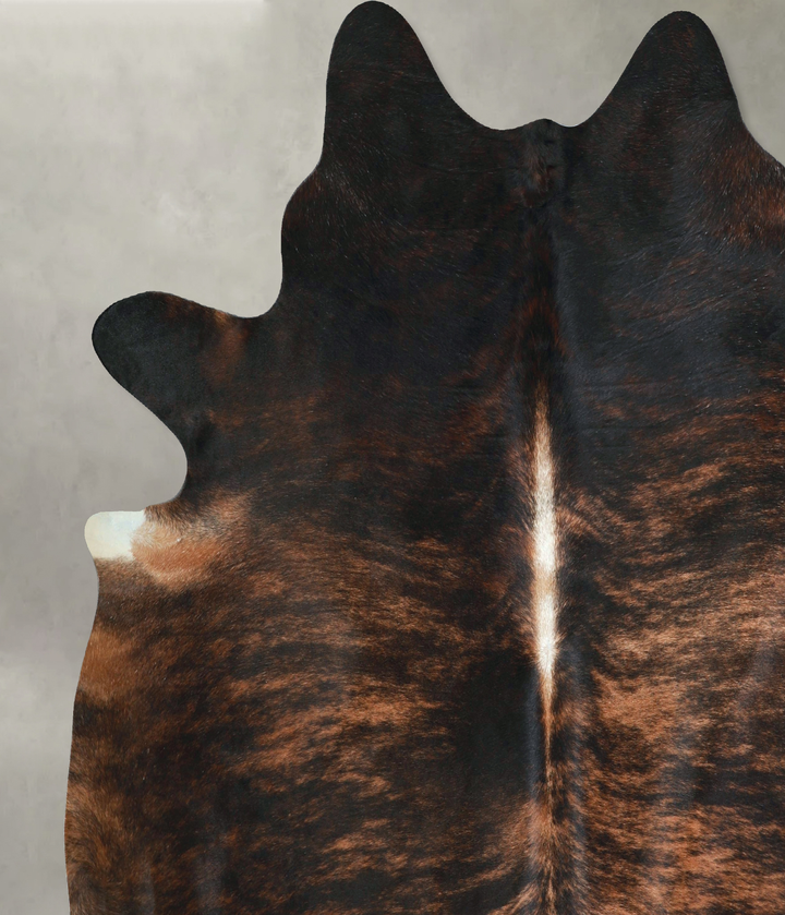 Dark Brindle XX-Large Brazilian Cowhide Rug 7'11"H x 7'10"W #A48554 by Hudson Hides