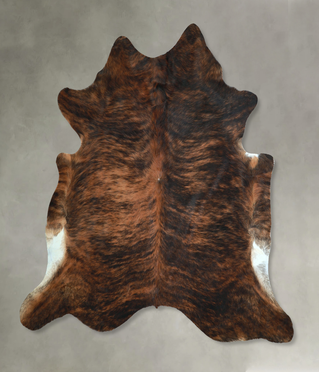 Dark Brindle XX-Large Brazilian Cowhide Rug 7'9"H x 7'8"W #A48555 by H