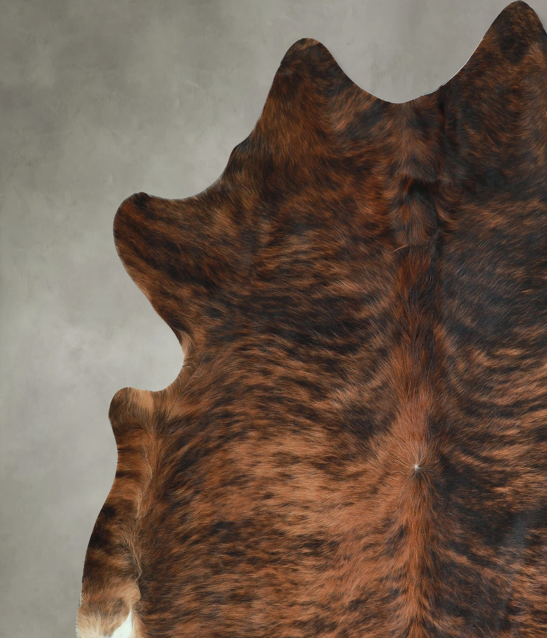 Dark Brindle XX-Large Brazilian Cowhide Rug 7'9"H x 7'8"W #A48555 by H