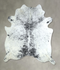 Salt and Pepper Black X-Large Brazilian Cowhide Rug 6'9