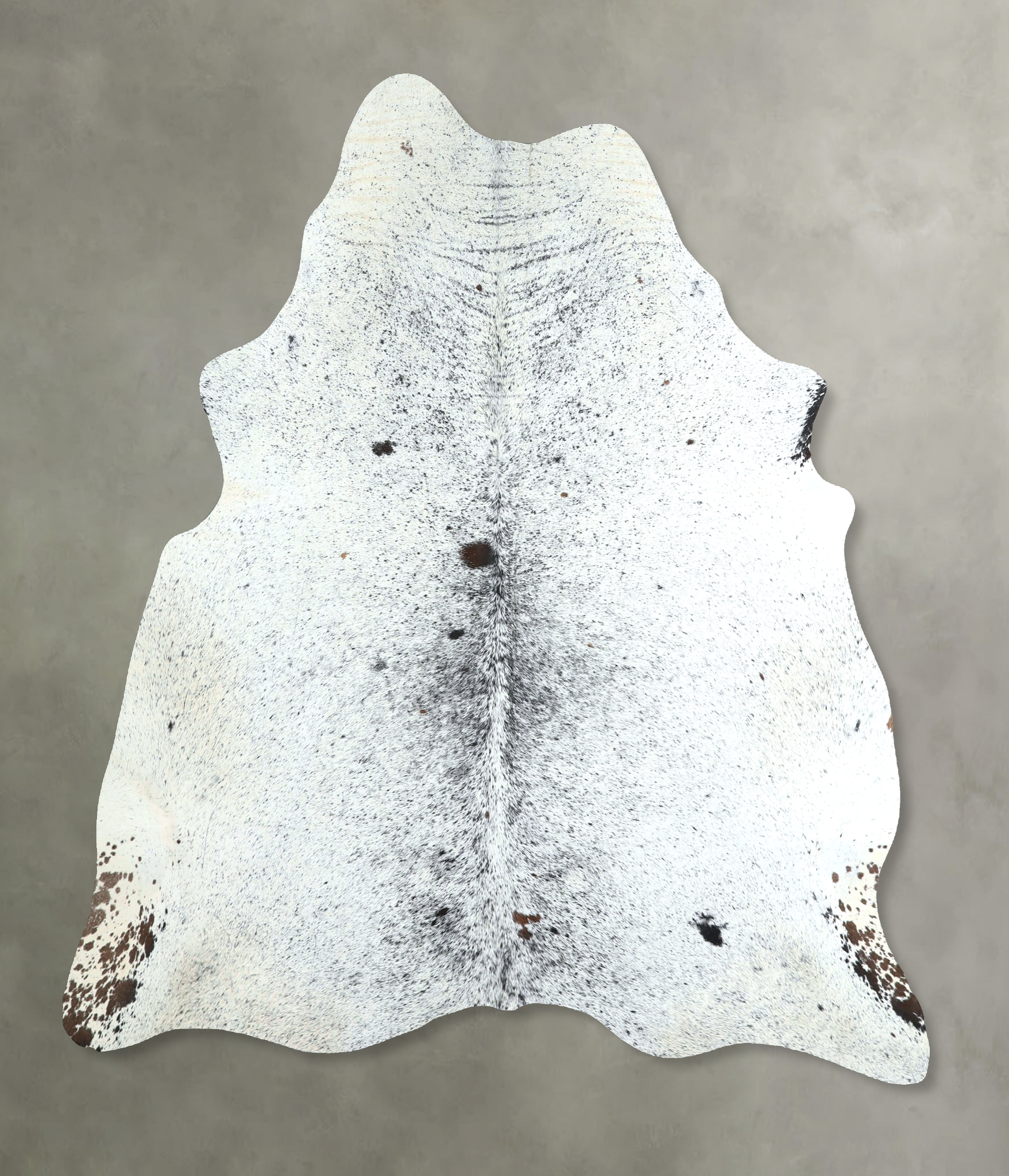 Salt and Pepper Black Cowhide Rug #A48560