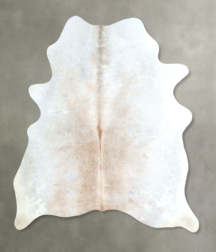 Grey with Beige Large Brazilian Cowhide Rug 6'2"H x 5'0"W #A48561 by Hudson Hides