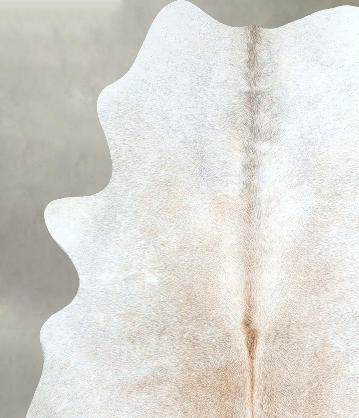 Grey with Beige Large Brazilian Cowhide Rug 6'2"H x 5'0"W #A48561 by Hudson Hides