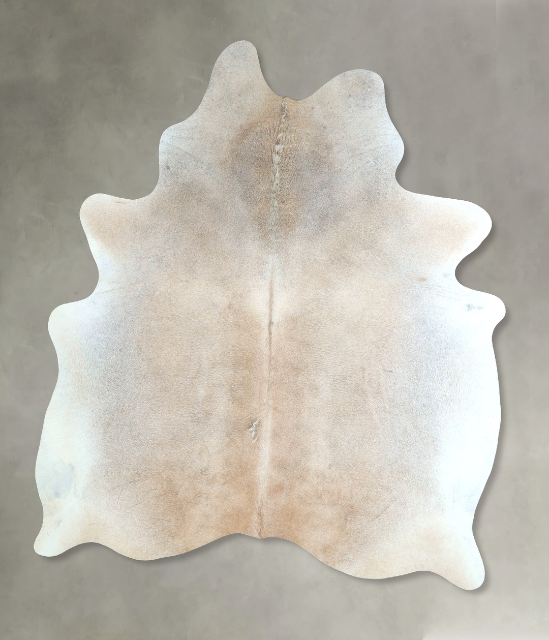 Grey with Beige Large Brazilian Cowhide Rug 6'11"H x 5'8"W #A48562 by 