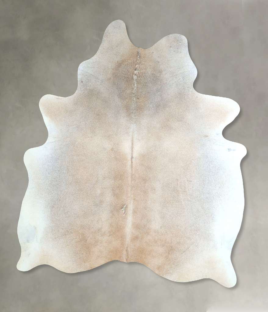 Grey with Beige Large Brazilian Cowhide Rug 6'11"H x 5'8"W #A48562 by Hudson Hides