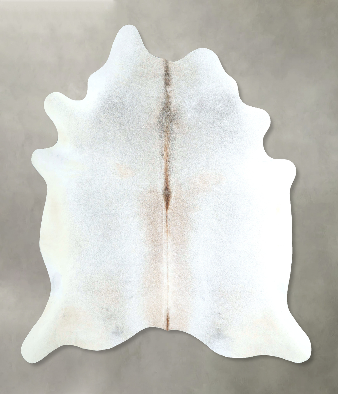 Grey with Beige Large Brazilian Cowhide Rug 6'3"H x 5'10"W #A48565 by 