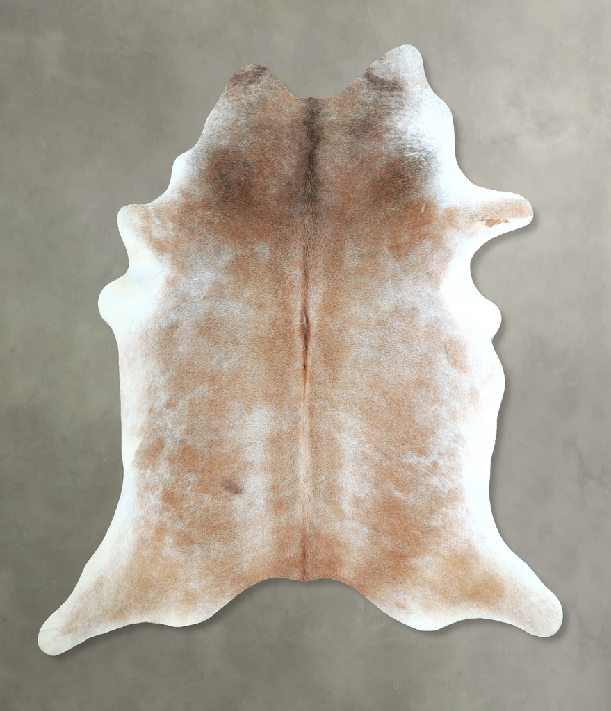 Grey with Beige X-Large Brazilian Cowhide Rug 6'11"H x 6'7"W #A48566 by Hudson Hides