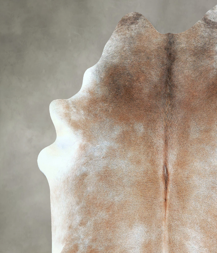 Grey with Beige X-Large Brazilian Cowhide Rug 6'11"H x 6'7"W #A48566 by Hudson Hides