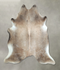 Grey with Beige X-Large Brazilian Cowhide Rug 6'10