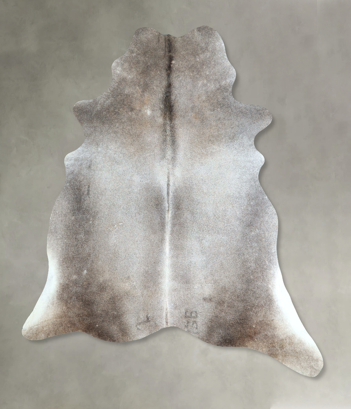 Grey with Beige X-Large Brazilian Cowhide Rug 7'6"H x 6'6"W #A48569 by Hudson Hides