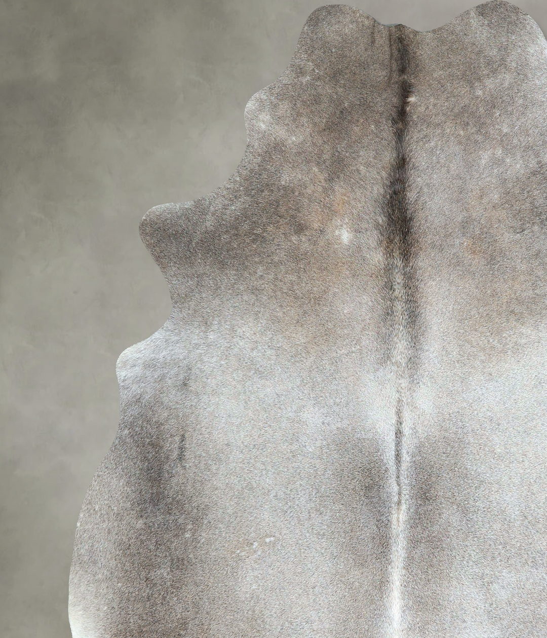 Grey with Beige X-Large Brazilian Cowhide Rug 7'6"H x 6'6"W #A48569 by