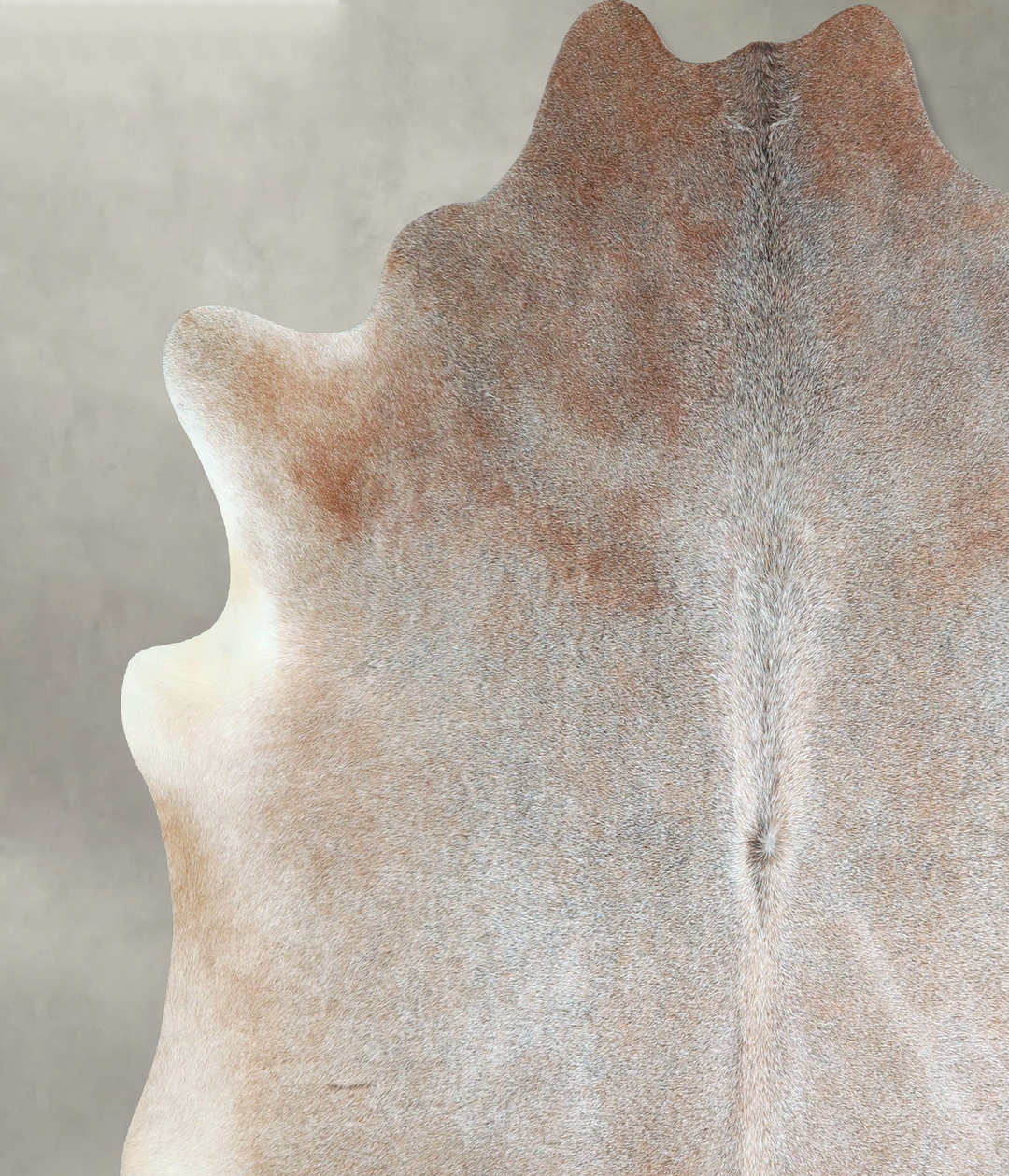 Grey with Beige X-Large Brazilian Cowhide Rug 6'10"H x 6'8"W #A48570 b