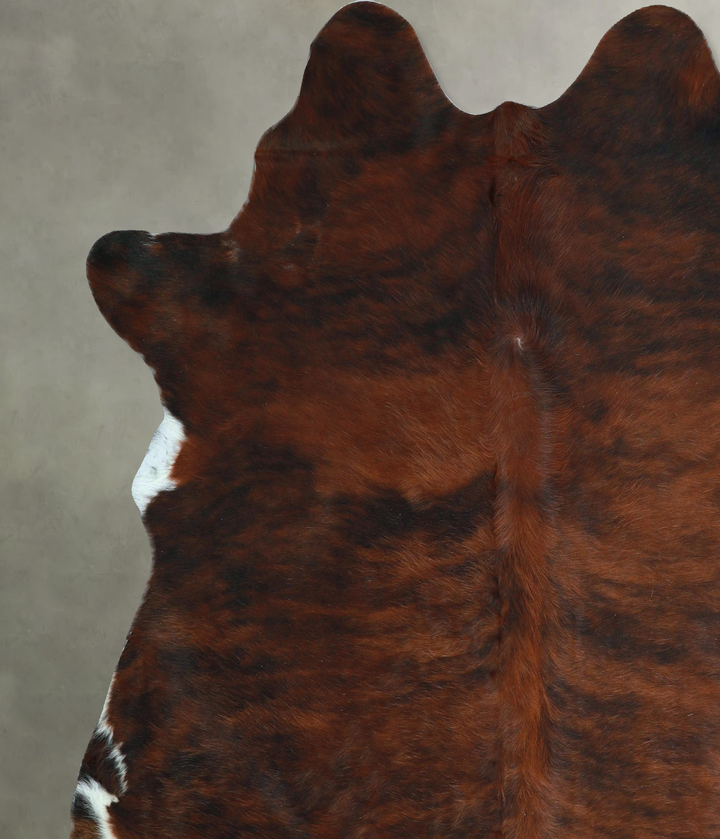 Dark Brindle X-Large Brazilian Cowhide Rug 7'1"H x 6'10"W #A48571 by Hudson Hides