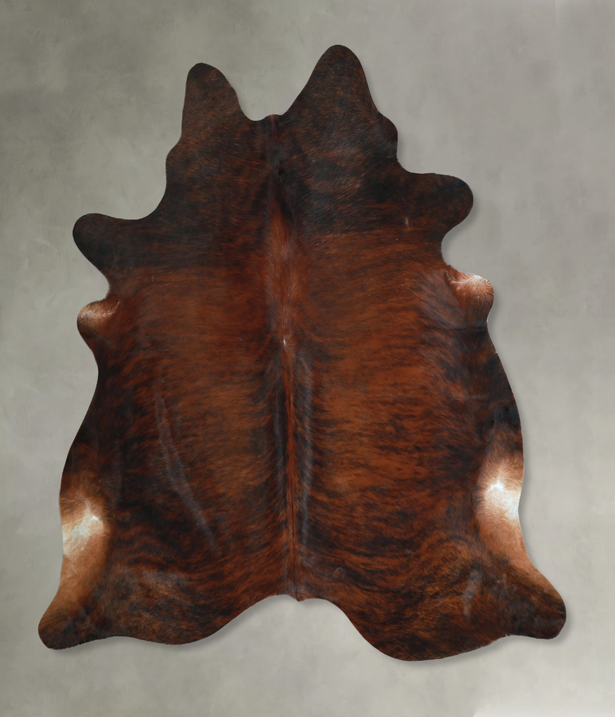 Dark Brindle XX-Large Brazilian Cowhide Rug 7'1"H x 7'2"W #A48573 by Hudson Hides