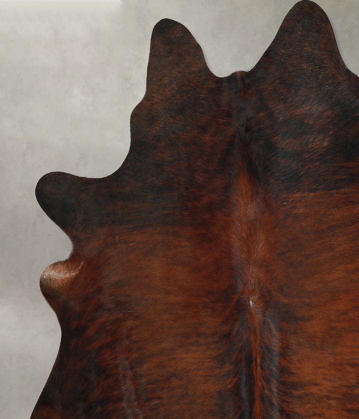 Dark Brindle XX-Large Brazilian Cowhide Rug 7'1"H x 7'2"W #A48573 by Hudson Hides