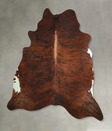 Dark Brindle X-Large Brazilian Cowhide Rug 7'1"H x 6'10"W #A48574 by Hudson Hides
