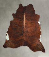 Dark Brindle X-Large Brazilian Cowhide Rug 7'1"H x 6'10"W #A48574 by Hudson Hides