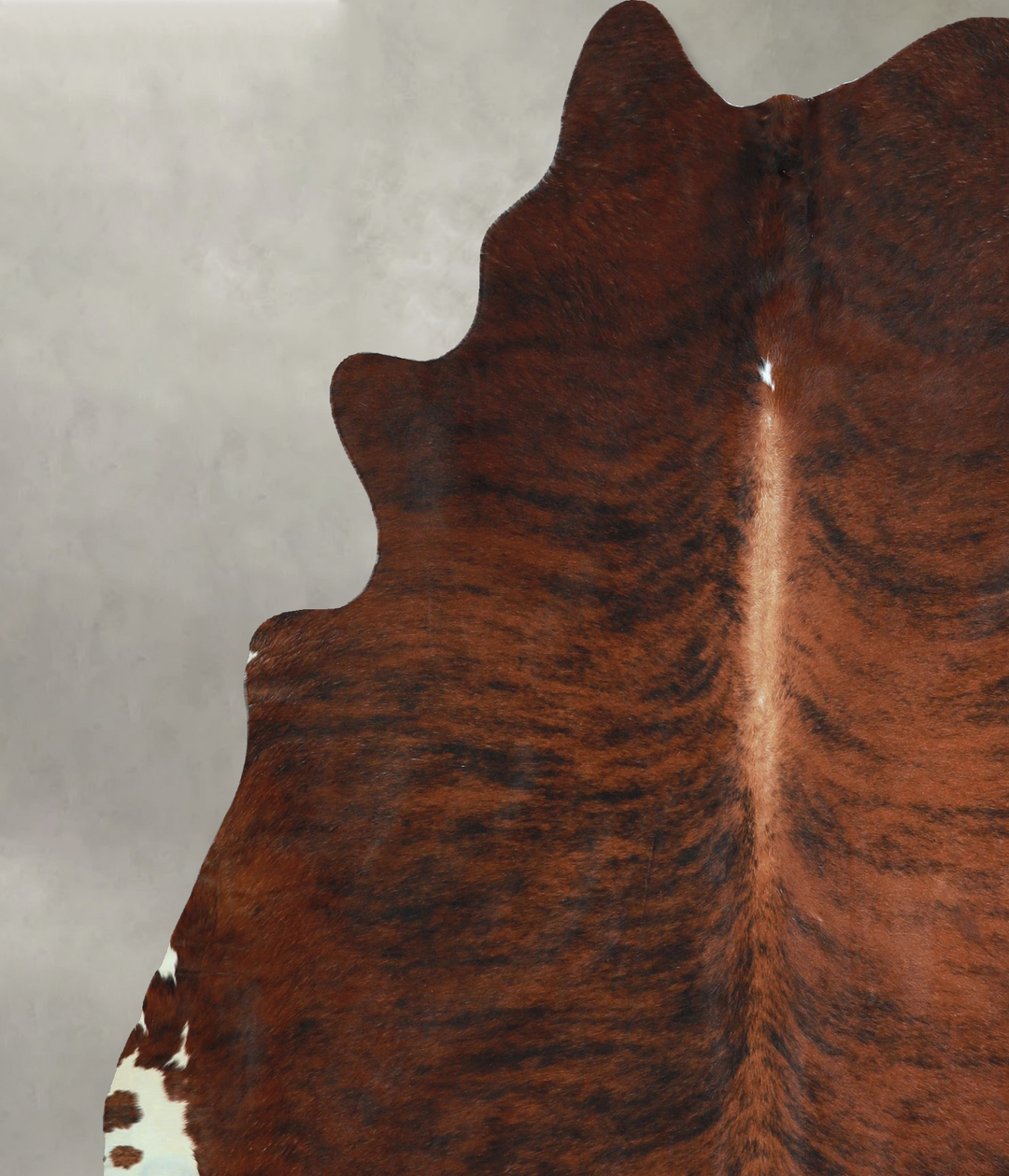 Dark Brindle X-Large Brazilian Cowhide Rug 7'1"H x 6'10"W #A48574 by H