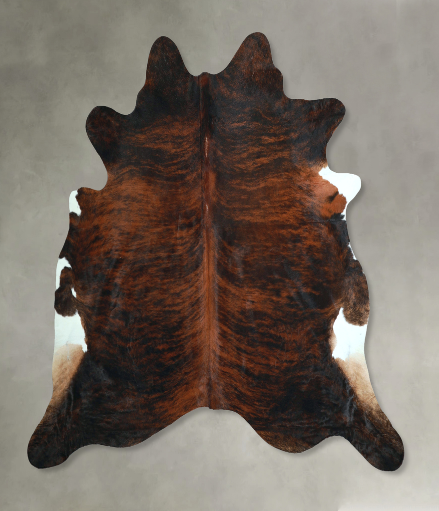 Dark Brindle XX-Large Brazilian Cowhide Rug 7'1"H x 7'6"W #A48575 by Hudson Hides