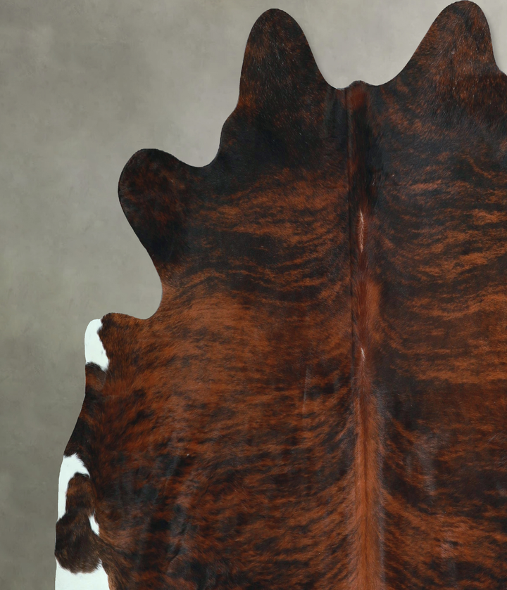 Dark Brindle XX-Large Brazilian Cowhide Rug 7'1"H x 7'6"W #A48575 by Hudson Hides