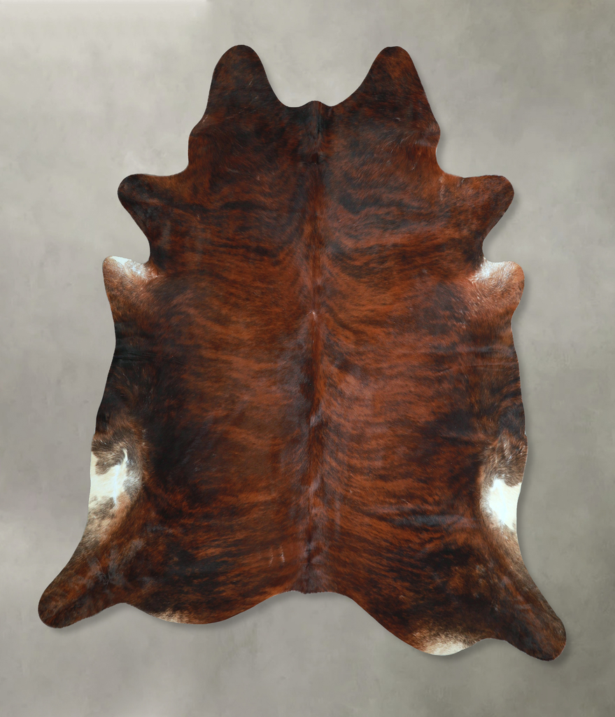 Dark Brindle XX-Large Brazilian Cowhide Rug 7'11"H x 7'4"W #A48577 by Hudson Hides