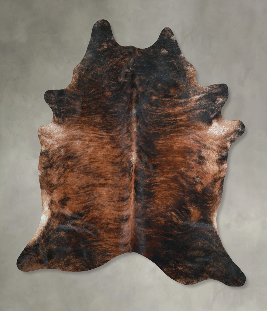Dark Brindle XX-Large Brazilian Cowhide Rug 7'11"H x 6'10"W #A48578 by Hudson Hides