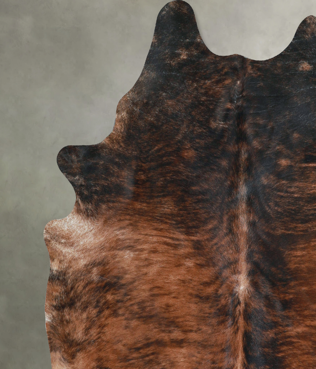 Dark Brindle XX-Large Brazilian Cowhide Rug 7'11"H x 6'10"W #A48578 by