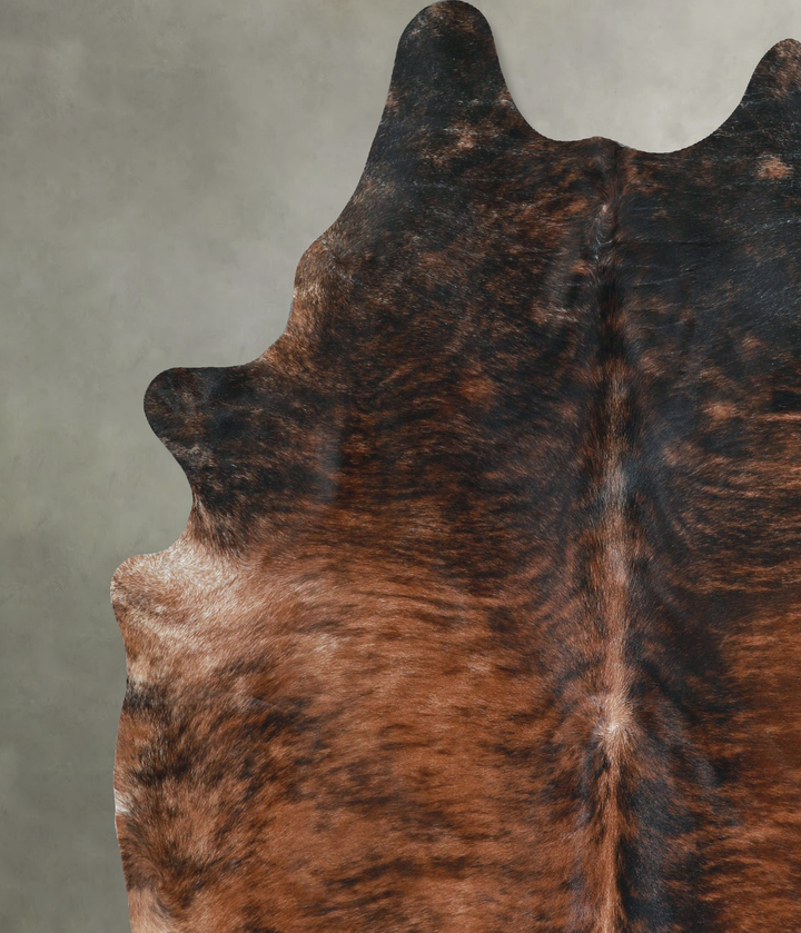 Dark Brindle XX-Large Brazilian Cowhide Rug 7'11"H x 6'10"W #A48578 by Hudson Hides