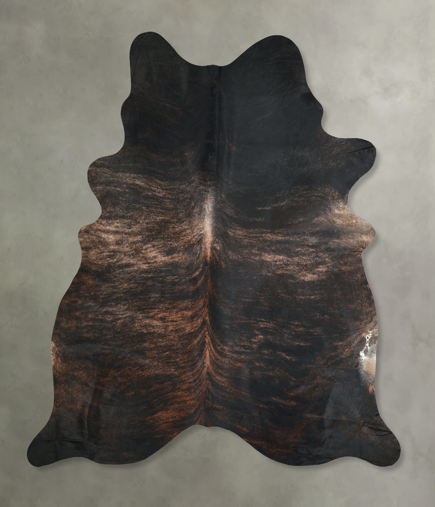 Dark Brindle XX-Large Brazilian Cowhide Rug 7'9"H x 6'11"W #A48579 by Hudson Hides