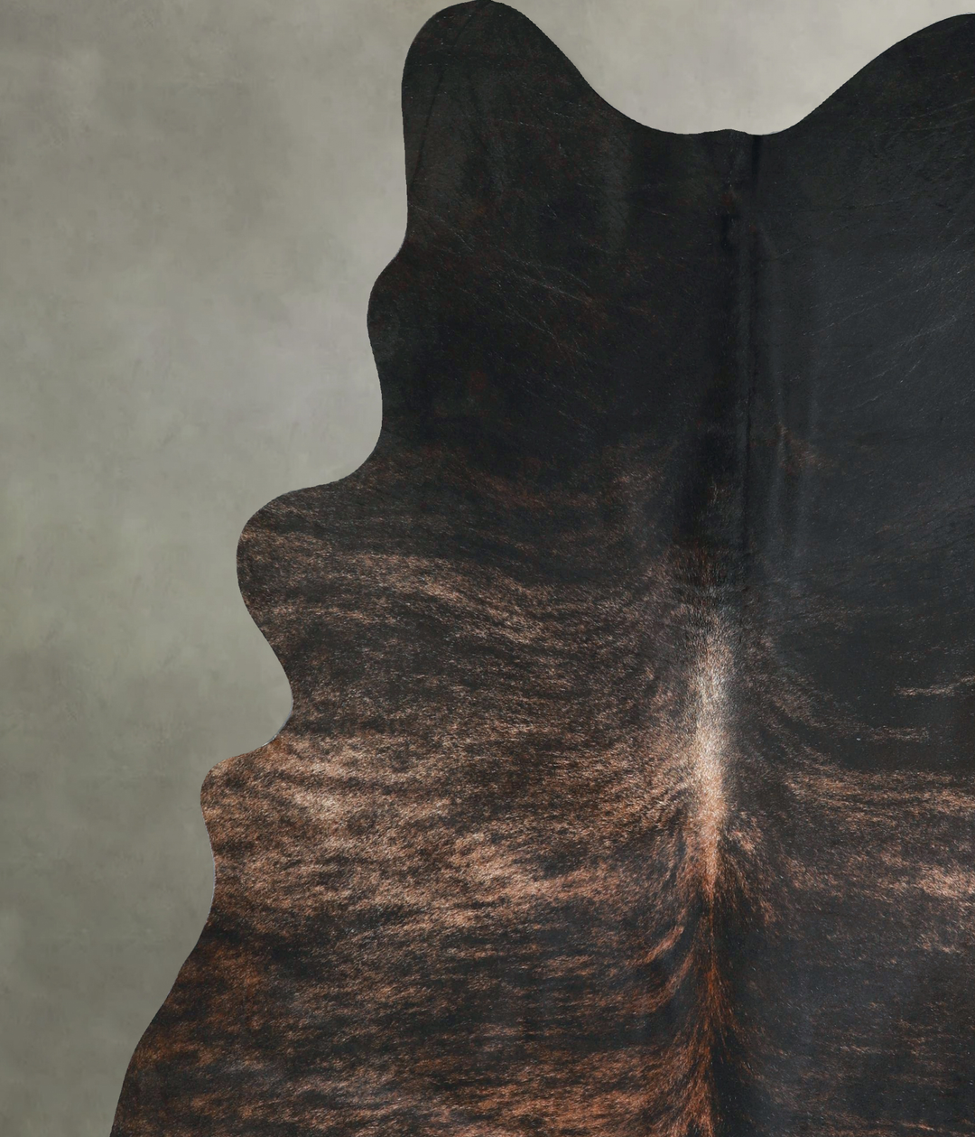 Dark Brindle XX-Large Brazilian Cowhide Rug 7'9"H x 6'11"W #A48579 by 