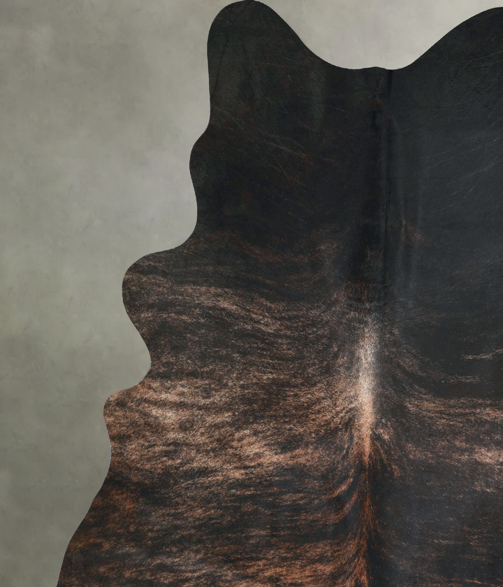 Dark Brindle XX-Large Brazilian Cowhide Rug 7'9"H x 6'11"W #A48579 by Hudson Hides