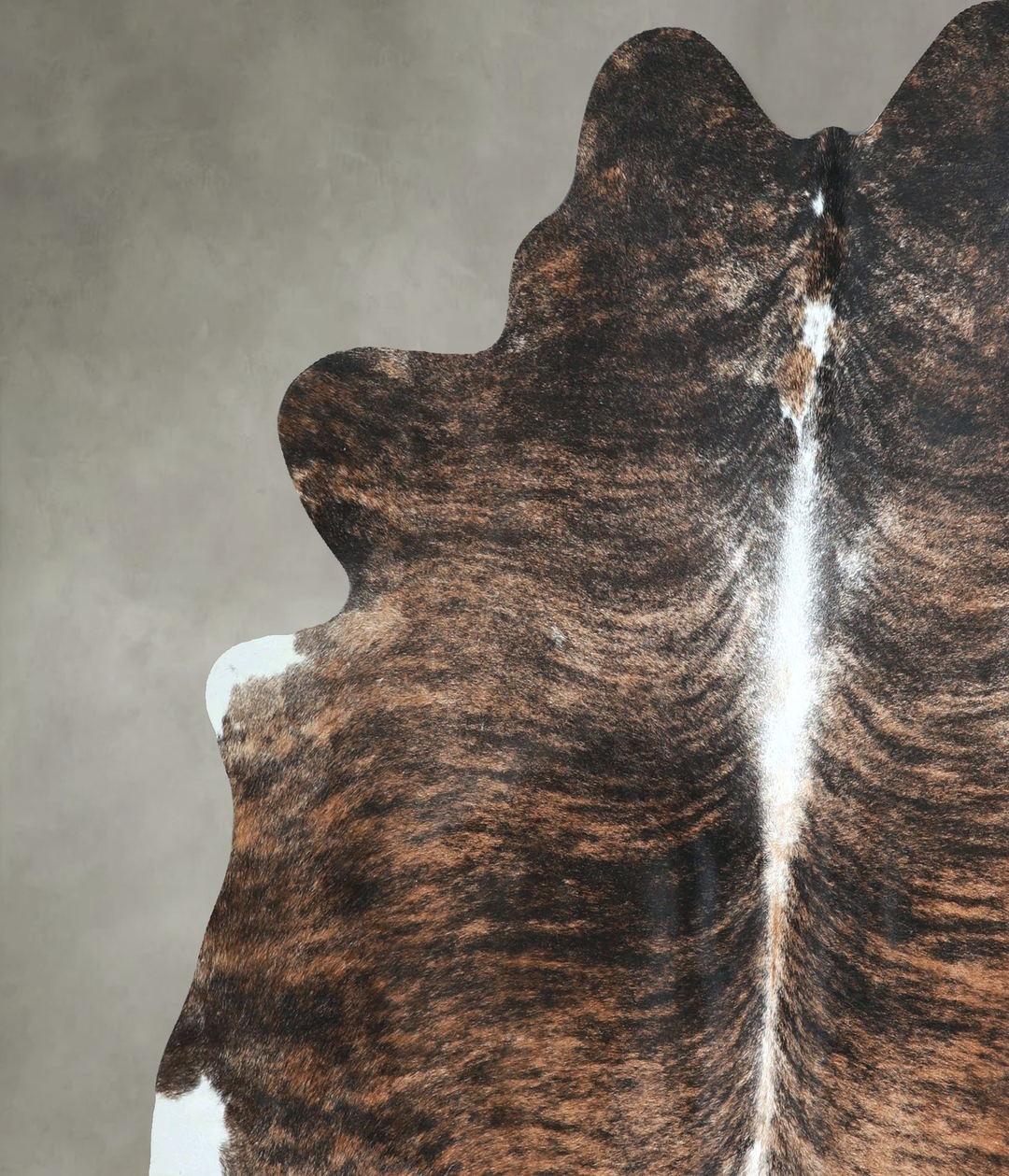 Dark Brindle X-Large Brazilian Cowhide Rug 6'8"H x 6'11"W #A48580 by H