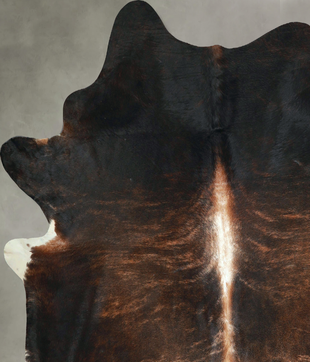 Dark Brindle XX-Large Brazilian Cowhide Rug 7'6"H x 6'9"W #A48581 by H