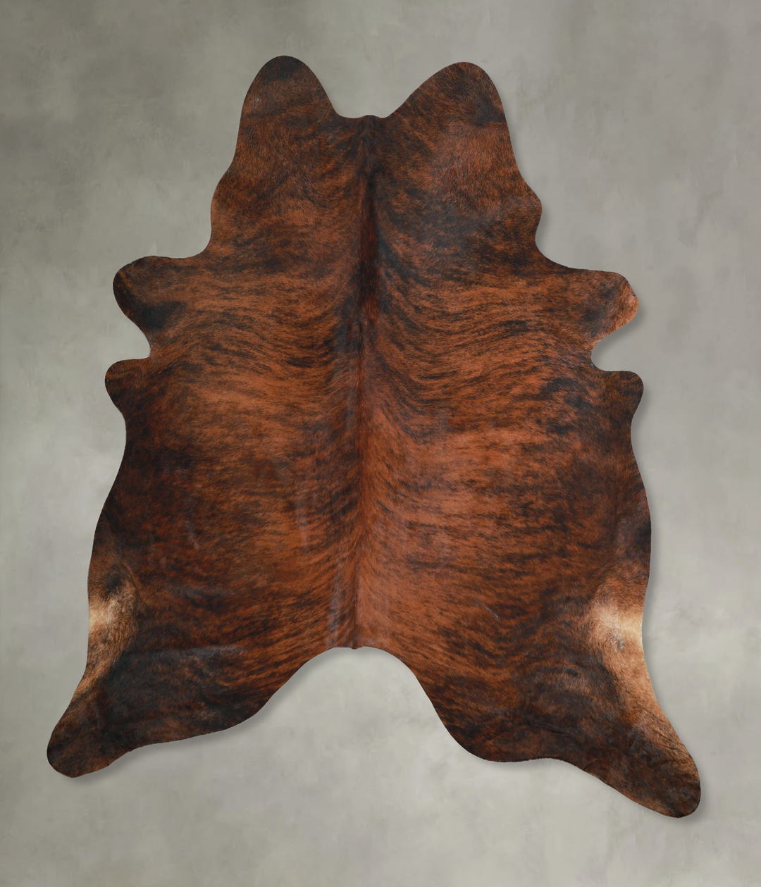Dark Brindle XX-Large Brazilian Cowhide Rug 7'7"H x 7'0"W #A48584 by H