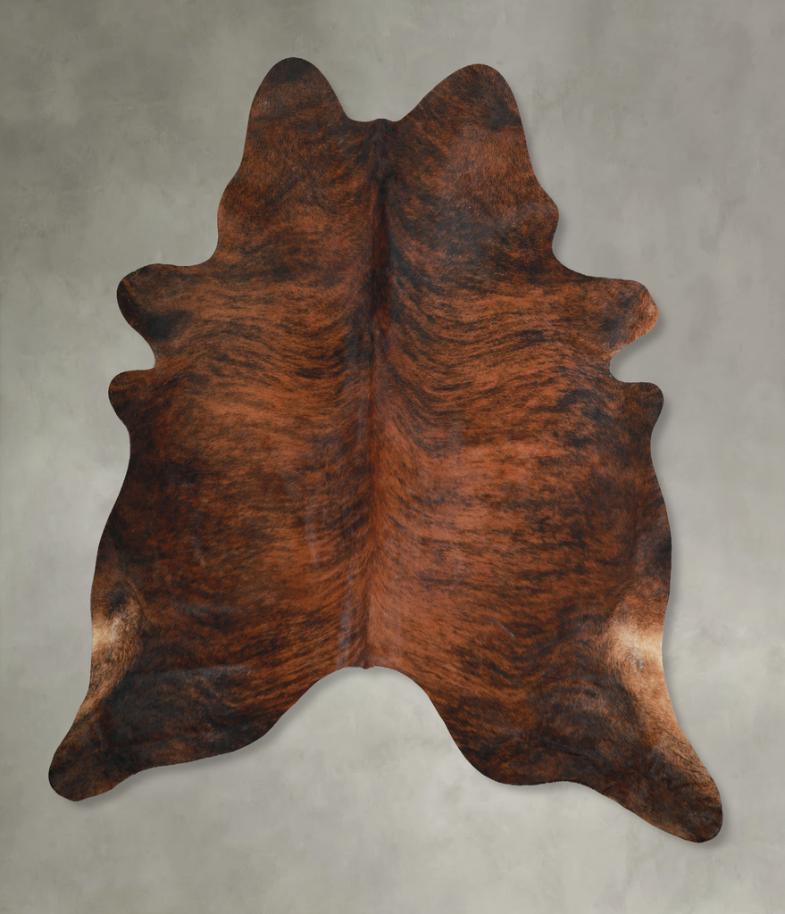 Dark Brindle XX-Large Brazilian Cowhide Rug 7'7"H x 7'0"W #A48584 by Hudson Hides