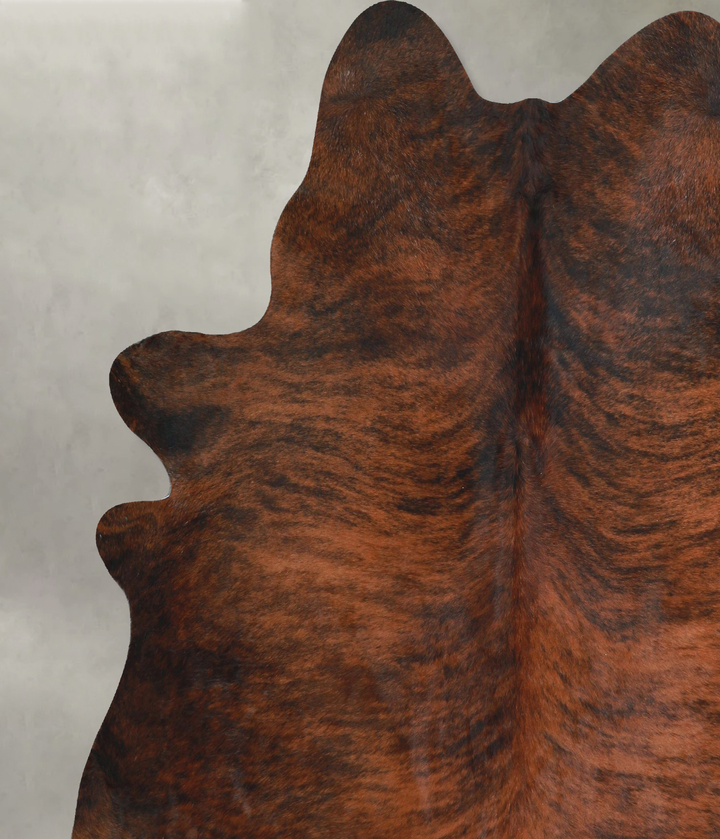 Dark Brindle XX-Large Brazilian Cowhide Rug 7'7"H x 7'0"W #A48584 by Hudson Hides