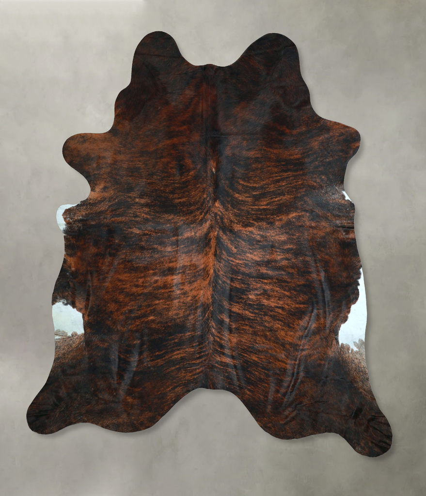 Dark Brindle XX-Large Brazilian Cowhide Rug 8'5"H x 7'8"W #A48586 by Hudson Hides