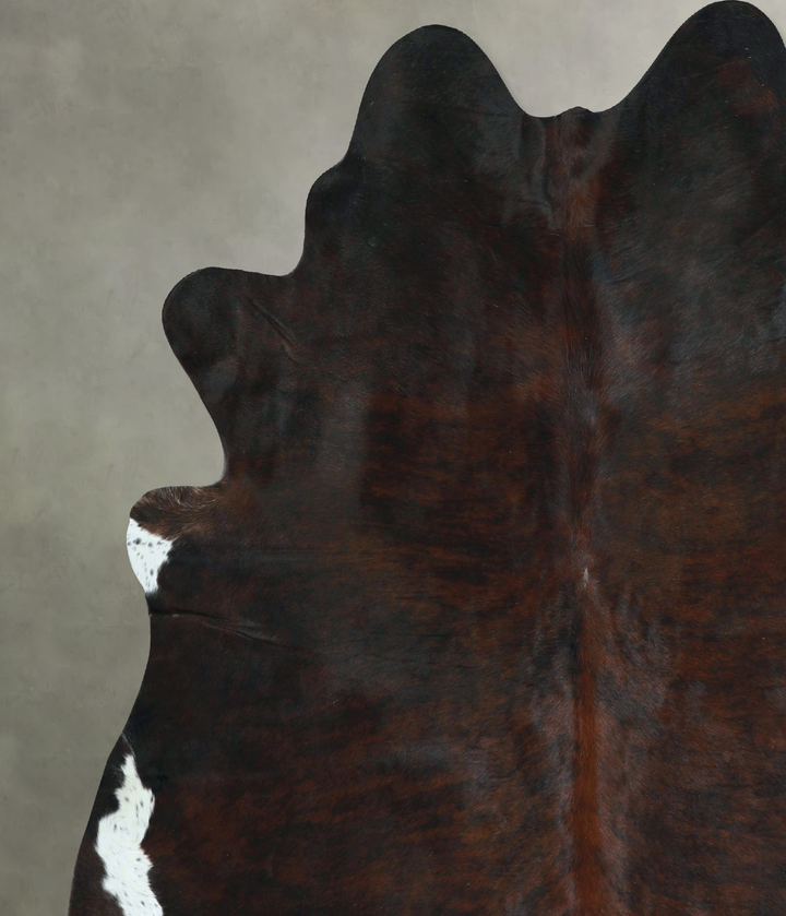 Dark Brindle X-Large Brazilian Cowhide Rug 6'11"H x 6'11"W #A48587 by Hudson Hides
