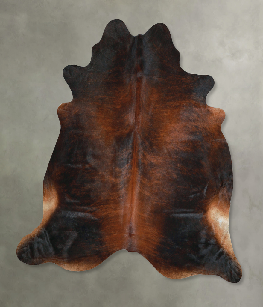 Dark Brindle XX-Large Brazilian Cowhide Rug 7'0"H x 7'3"W #A48589 by Hudson Hides