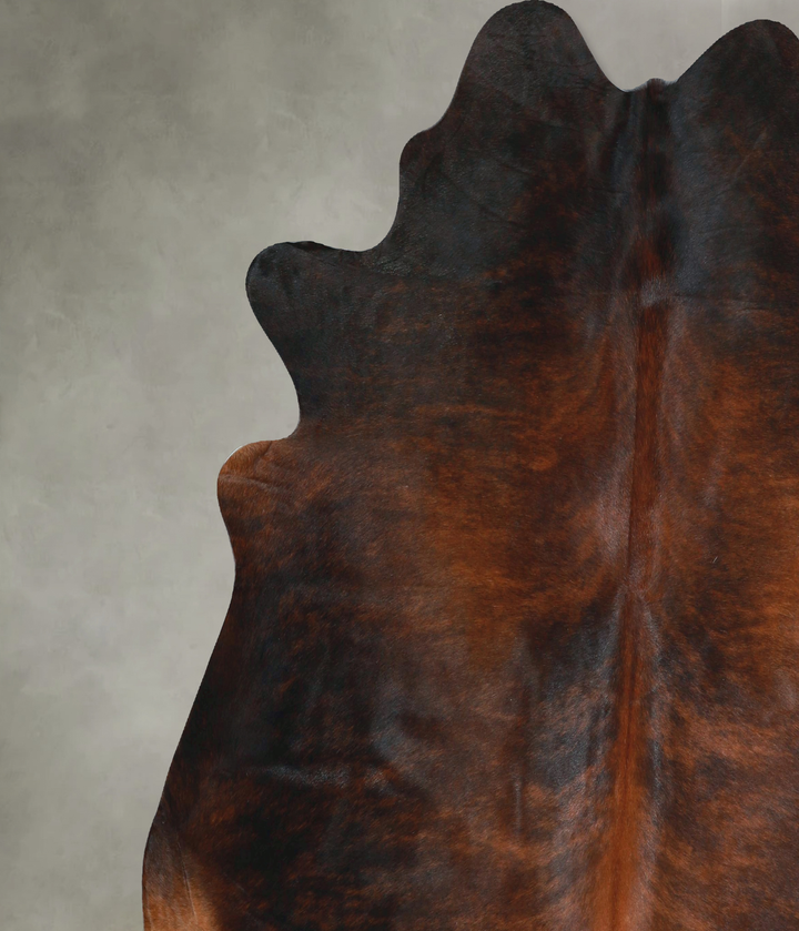 Dark Brindle XX-Large Brazilian Cowhide Rug 7'0"H x 7'3"W #A48589 by Hudson Hides