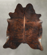 Dark Brindle X-Large Brazilian Cowhide Rug 7'1"H x 6'9"W #A48590 by Hudson Hides